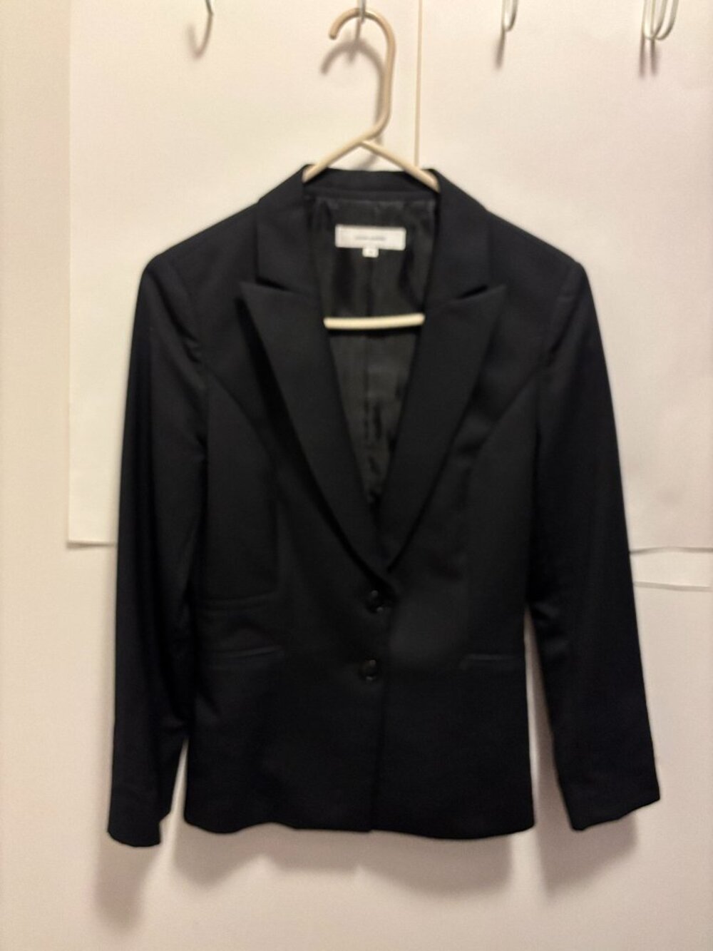 Cour Carre Women Wool Black Suit Blazer Jacket